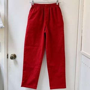Ultra High Waisted Red Pants